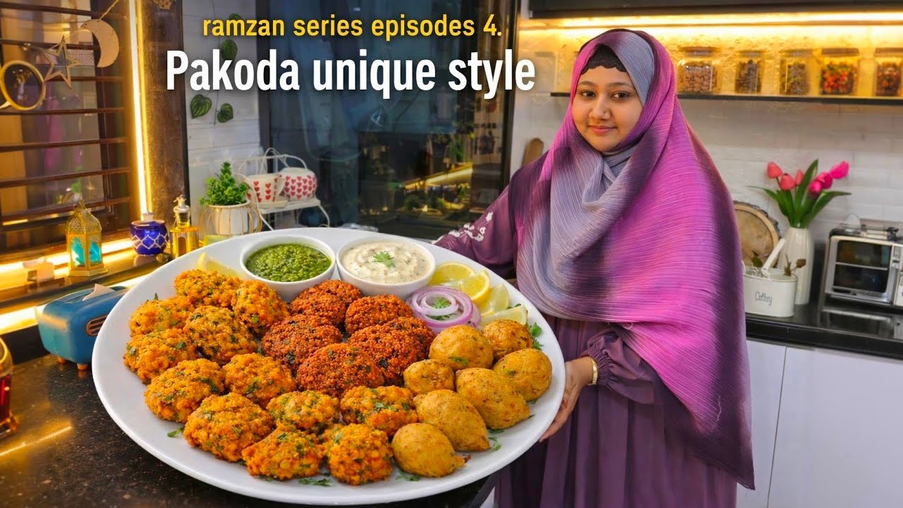 We made 3 different type of pakodas Ramadan special |  episode 4 | #food #ramadanspecial #pakoda