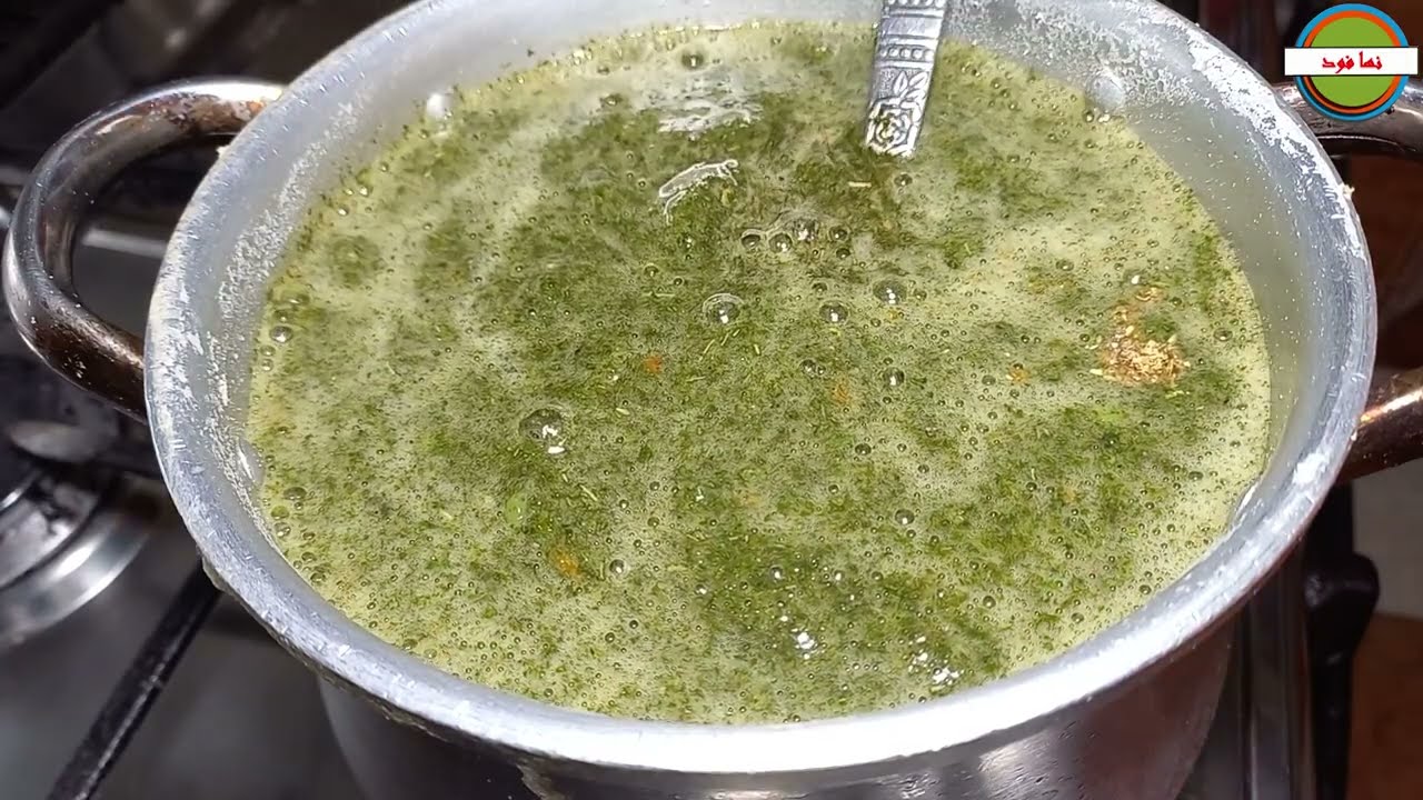 طريقة عمل الملوخيه بالفول المدشوش  👍