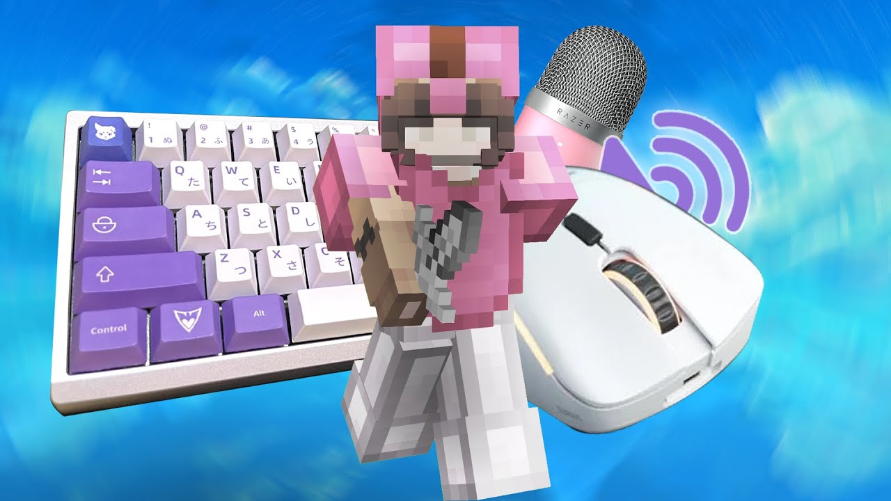 [360 FPS] Clacky Keyboard + Mouse ASMR Sounds (Handcam) | 3FMC Bedwars