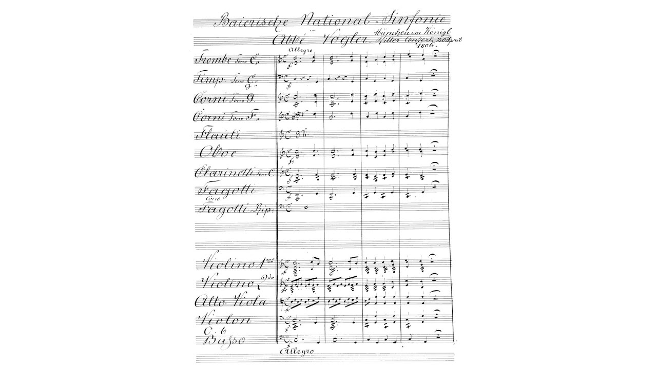 Georg Joseph Vogler – Symphony 