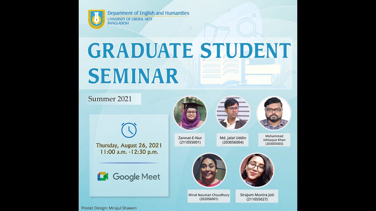 Graduate Student Seminar Summer 2021