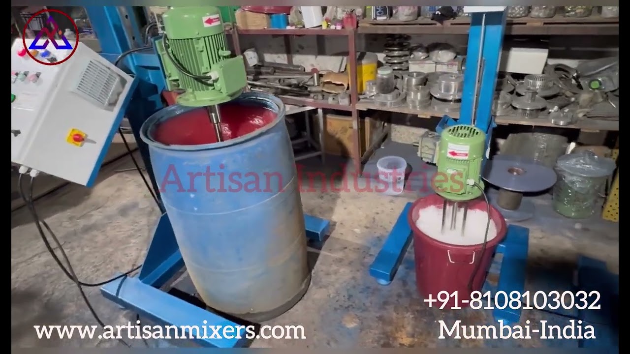 3 HP 1440 RPM High Speed Disperser- Manual Lifting (Left Side)