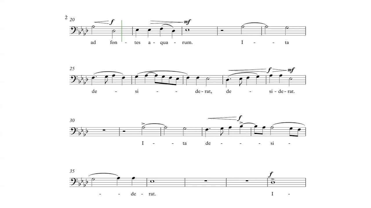 Basse - Sicut Cervus, P.L. da Palestrina