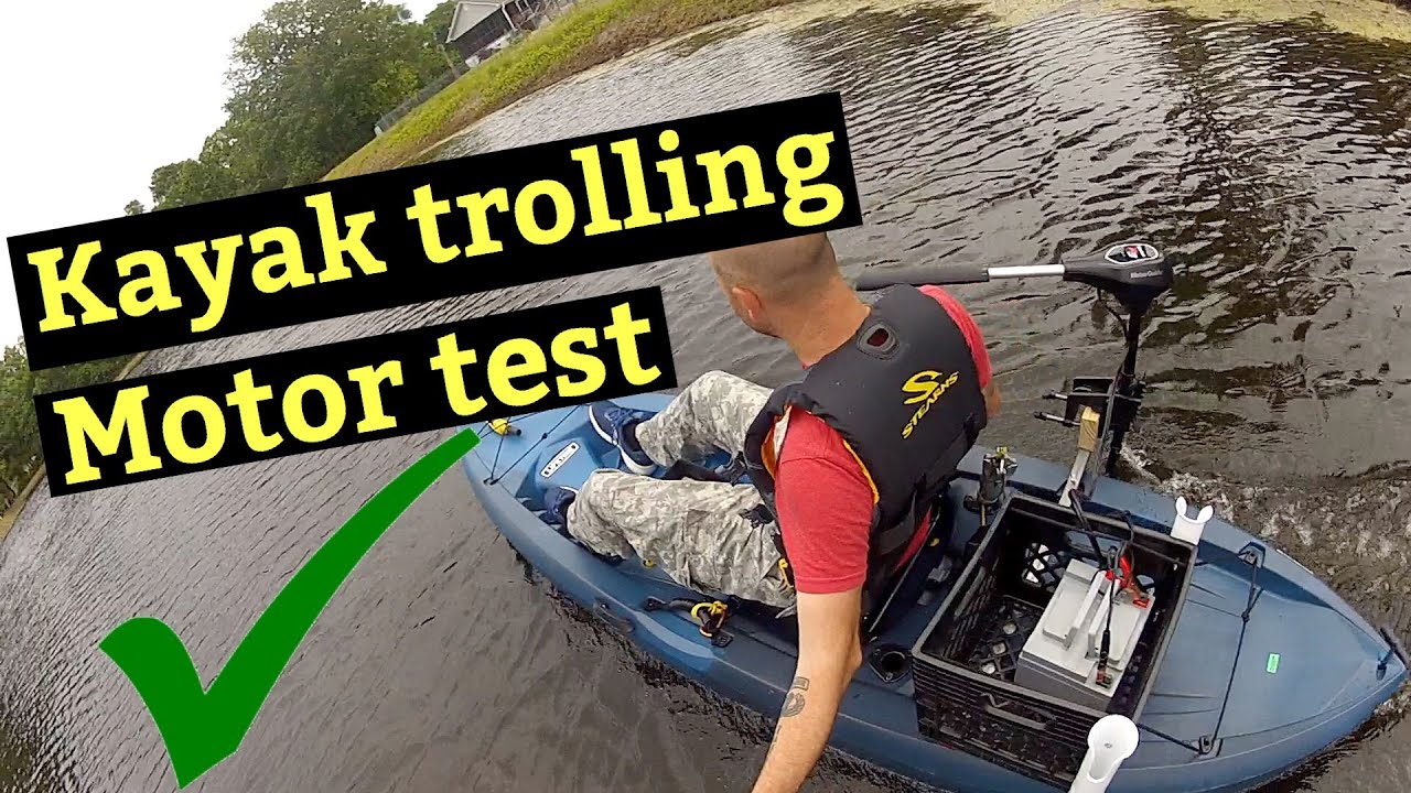 DIY $30 Kayak trolling motor mount PART 2 (Water TEST)