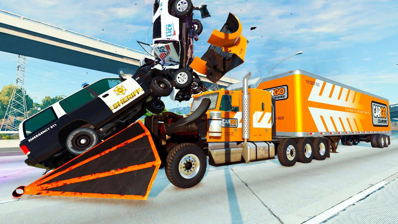 Just Crashes #62 - BeamNG Drive (Ram Plow Madness)