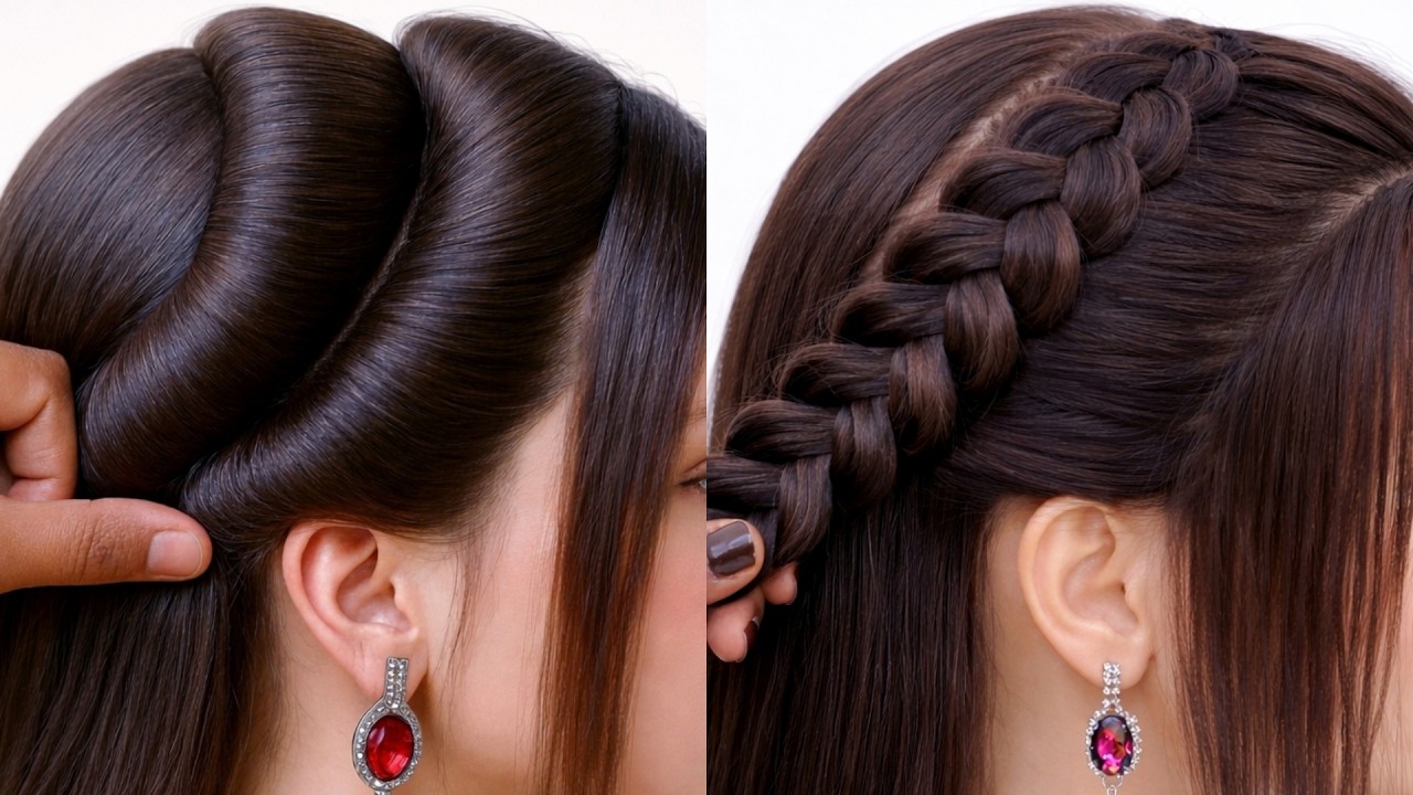 Simple Open Hairstyle For Party | Hair Style Girl | New Hairstyle For Girls