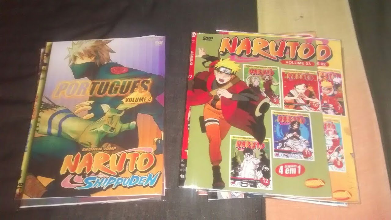 Minha coleção de DVDs do Naruto clássico e shippuden!