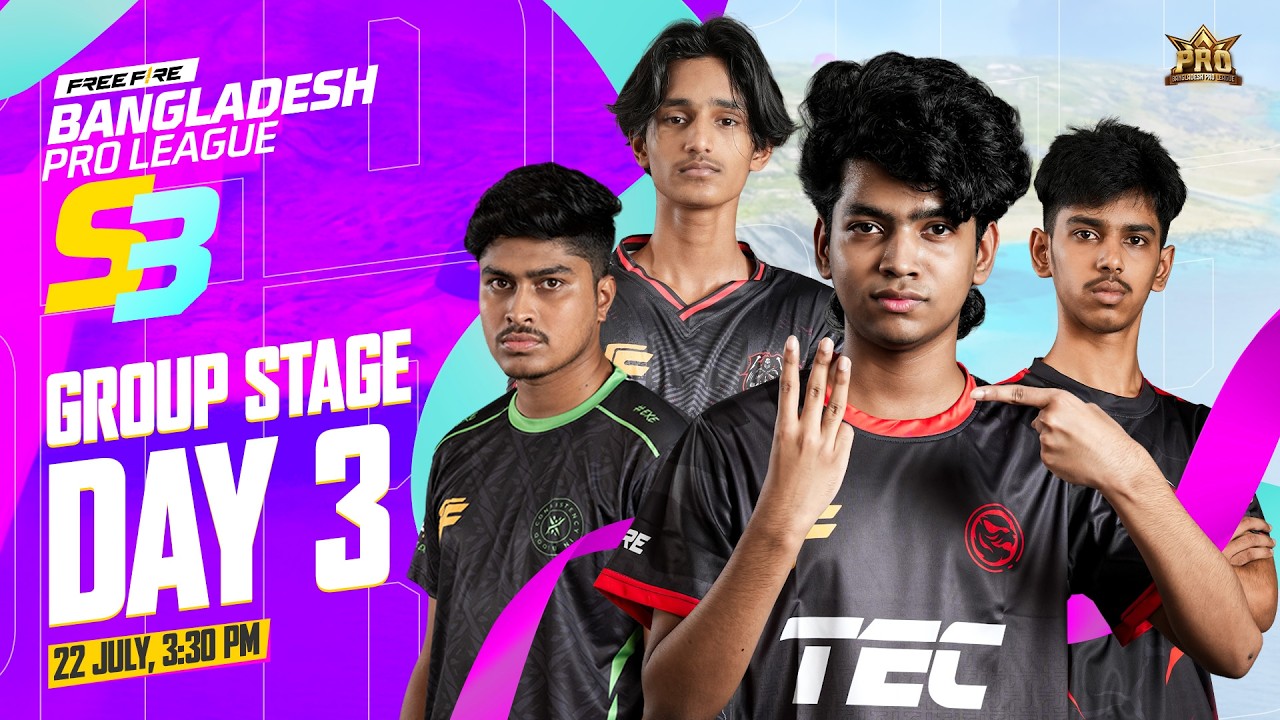 গ্রুপ স্টেজ ম্যাচ ডে 3 | FFBPL S3 | Garena Free Fire