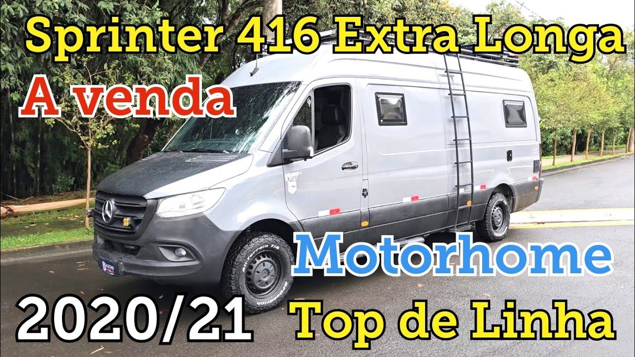 Motorhome Sprinter 416 Extra Longa 2020 - Documentada 8 Pessoas - a Venda 🇧🇷 490.000,00