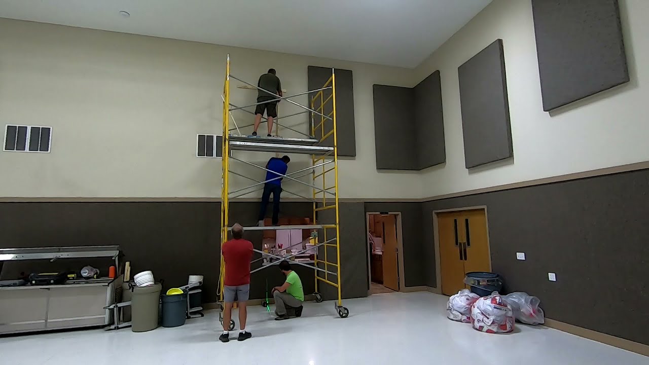 New acoustic panels at the church 2021