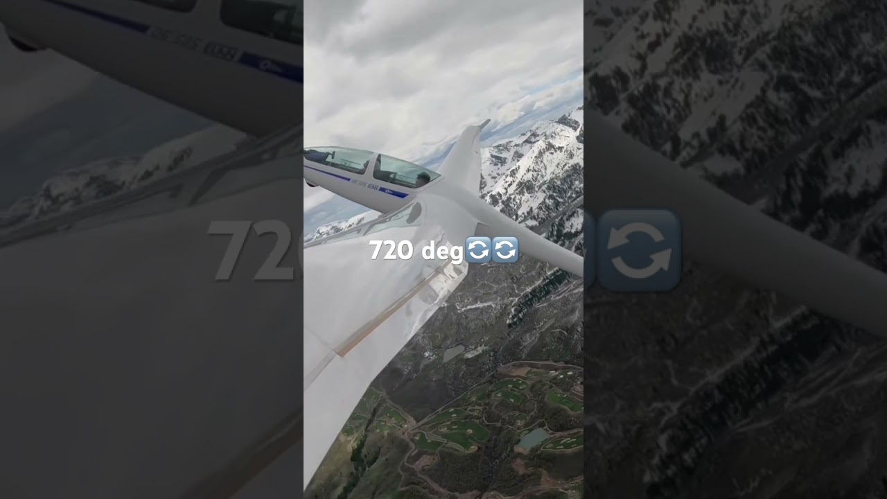 720 deg 🔄🔄 with a sailplane #gliding #sailplane #soaring #purjelento