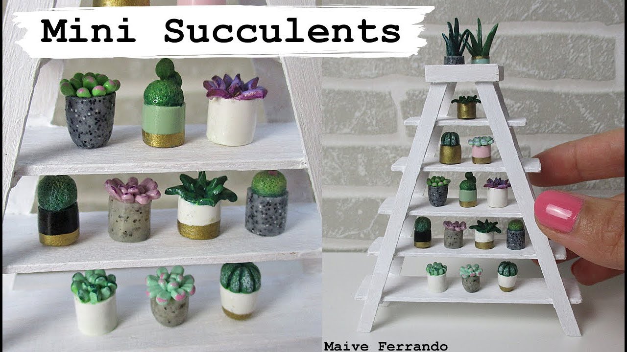 Mini Succulents & Bookshelf Using LOLLY STICKS! || Maive Ferrando
