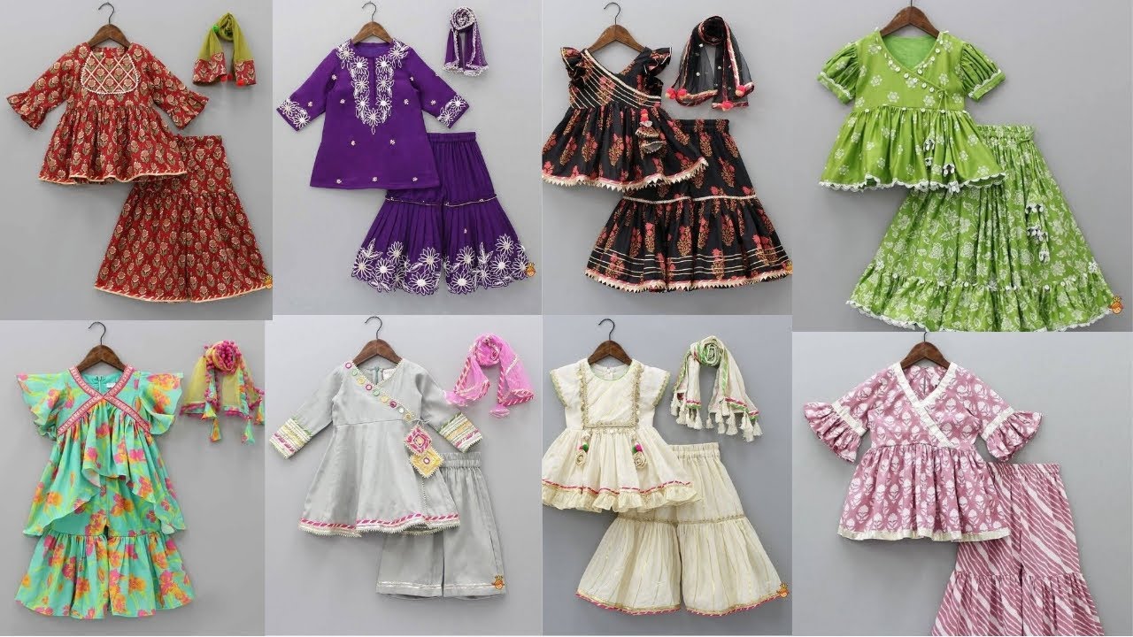 Kids sharara suits designs||latest kids sharara dress collection 2026||new dress designs