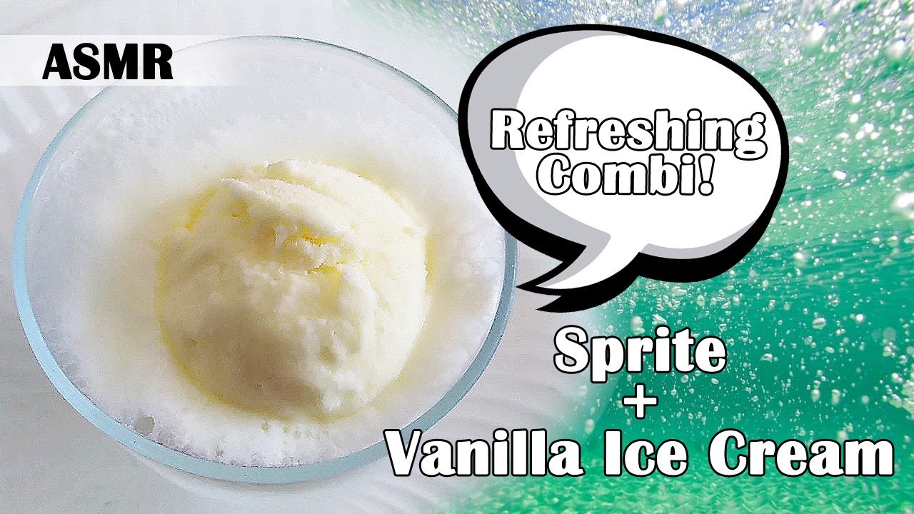 How to Make 2-Ingredient Vanilla Ice Cream Sprite Float | ASMR No Talking Make Sprite Float