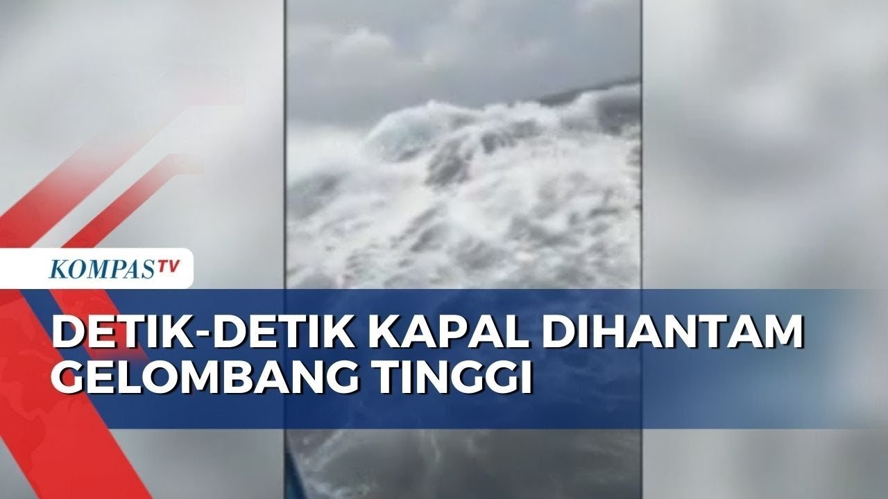 Video Amatir Rekam Detik Detik Kapal Dihantam Gelombang Tinggi di Bulukumba