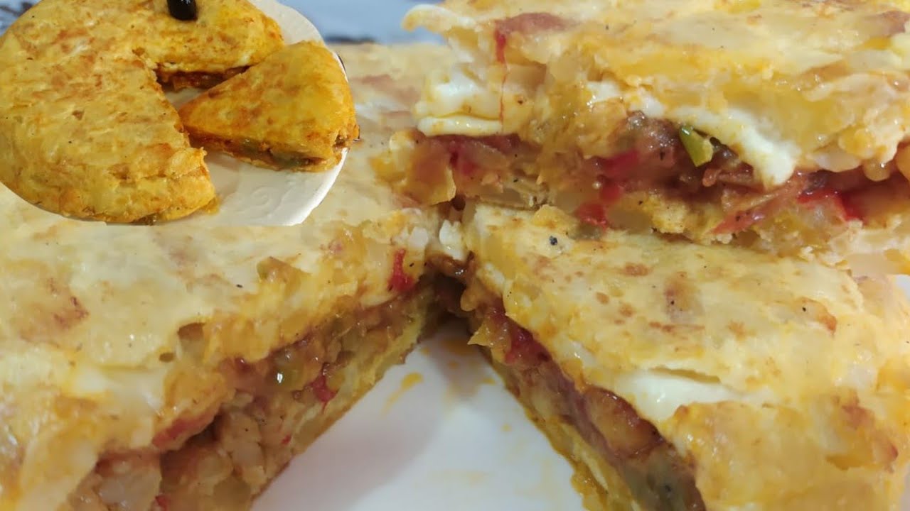 Tortilla de patata 😋 tortilla rellena , sencilla , rápida y muy ricaaaaa😋😋🤤