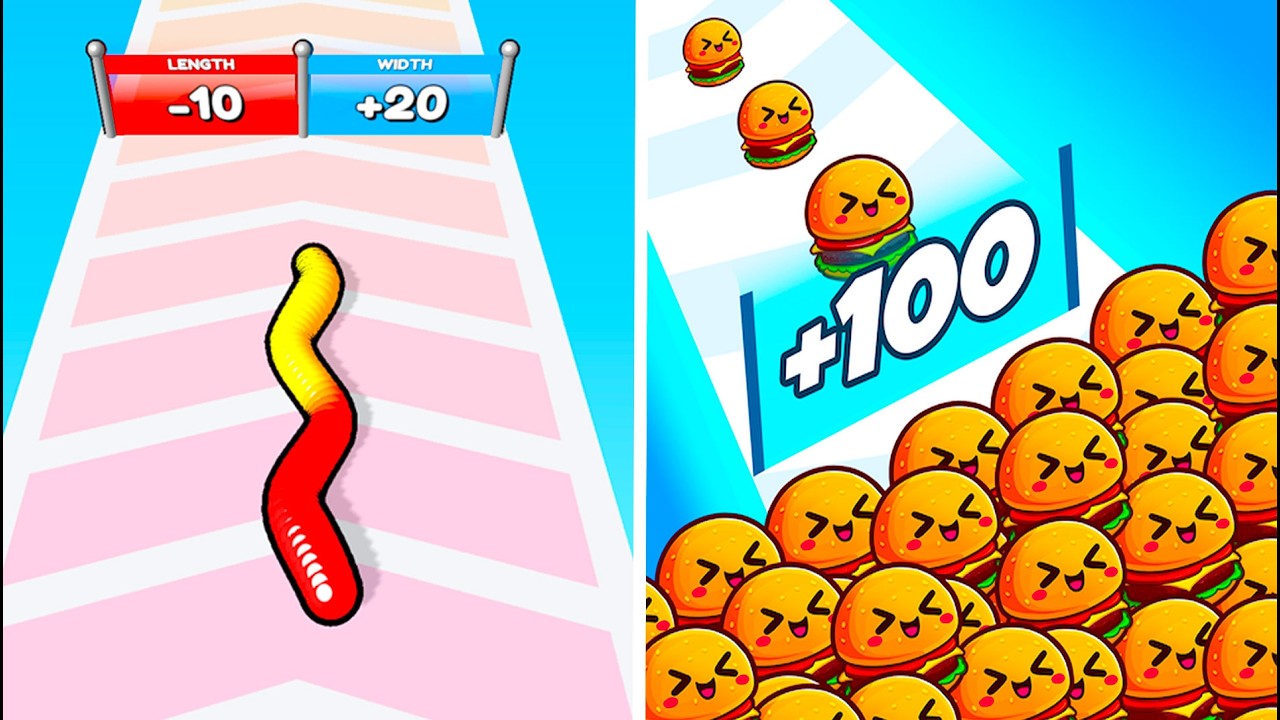 Max Level Unlock! 💎 Food Run Vs Gummy Worm Go | God Mode & Insane Gummy Merge Challenge!