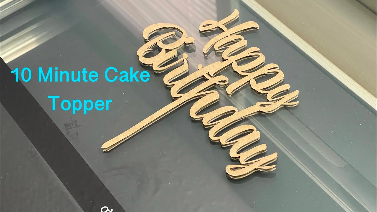 Glowforge 10 Minute Cake Topper / Using ONLY Adobe Illustrator on iPad