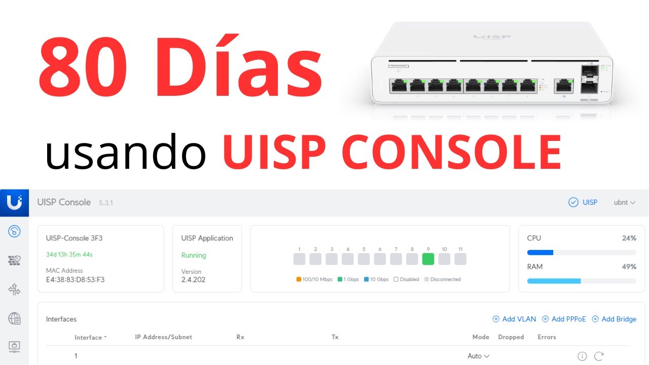 UISP CONSOLE parte 4: Primeros 80 días utilizando el uisp console.