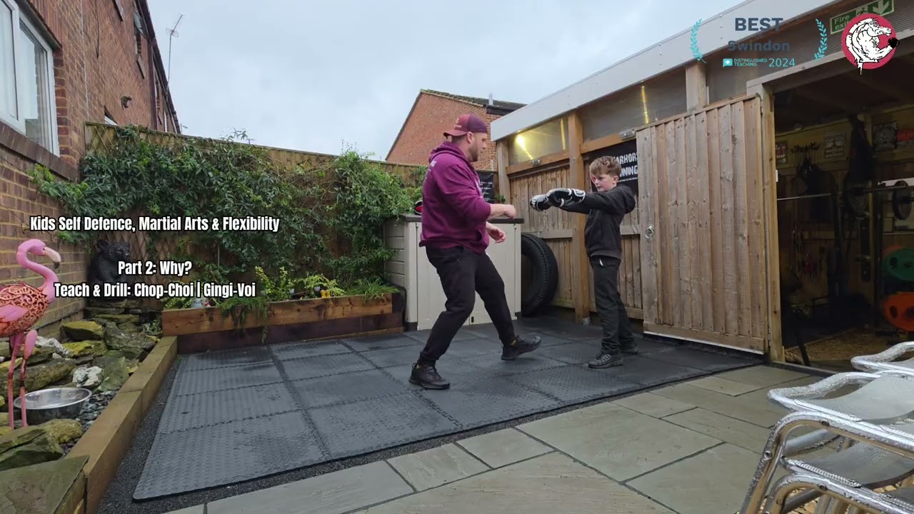 Kids Self Defence, Martial Arts & Flexibility Part 2: Why?T each & Drill: Chop-Choi | Gingi-Voi