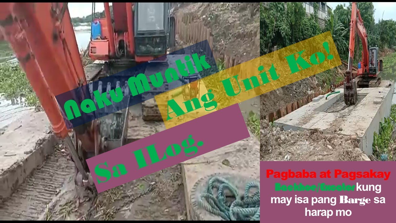 Dalawang barge Loading and Unloading Tayo Mga KA-BUCKET