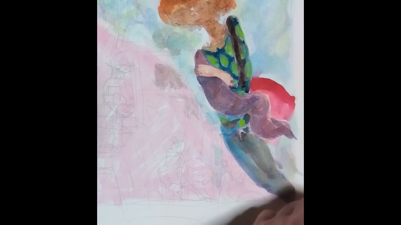 絵を描いている途中　〰️③