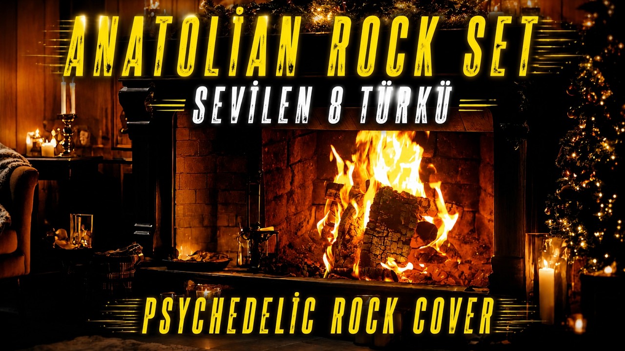 🔥Anatolian Psychedelic Rock Cover | En Sevilen Türküler AI Cover | Şömine Eşliğinde | Cozy Fireplace