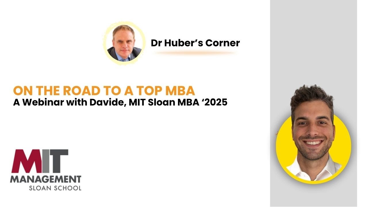 A Webinar with Davide, MIT Sloan MBA Class of 2025