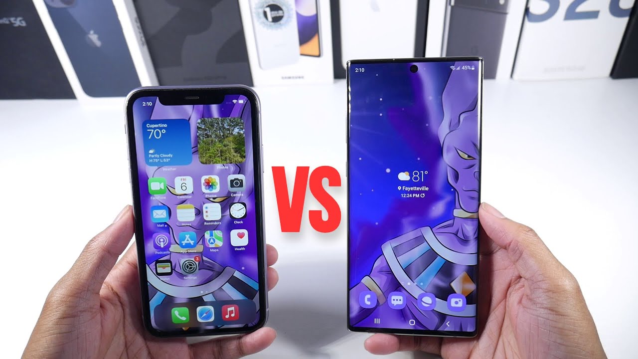 Samsung Galaxy Note 10 Plus против iPhone 11 в 2022 году! (Камеры, тест скорости и дисплей)
