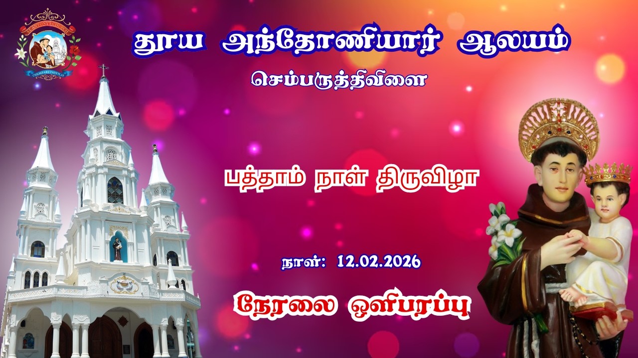 தூய அந்தோணியார் ஆலயம், செம்பருத்திவிளை | பங்கு குடும்பவிழா (12.02.2026) | நேரலை