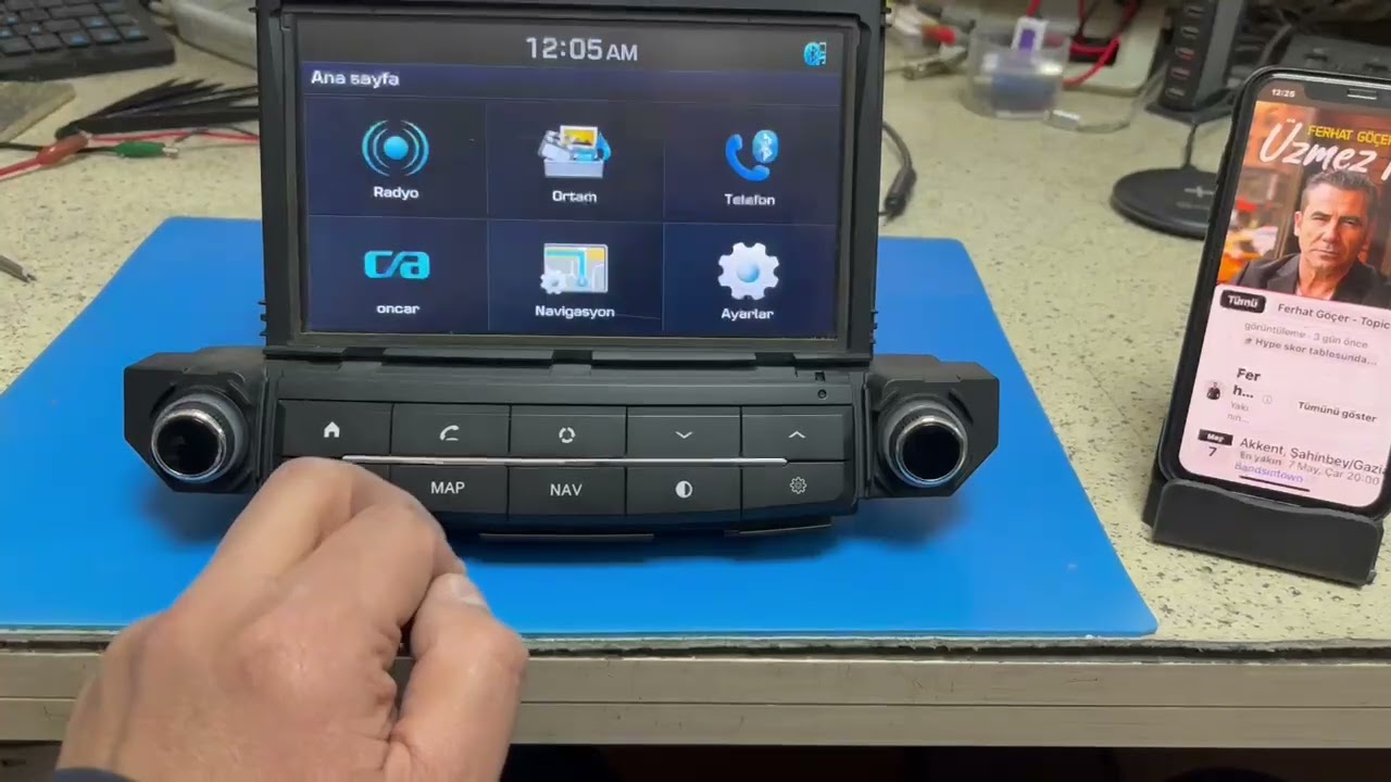 Kargoyla gelen hyundai tucson motrex mtxm100tl multimedya ekran flaşlıyor açılmıyor arıza tamiri