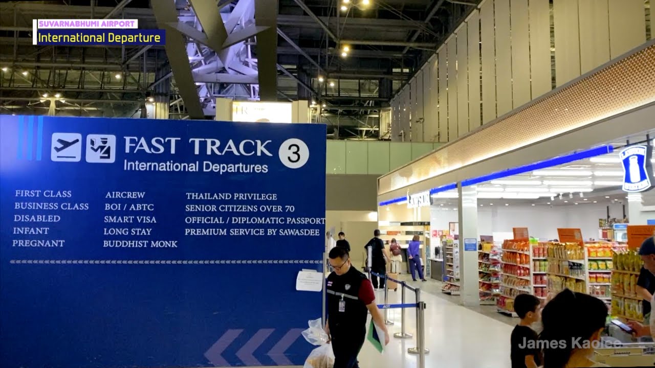 Bangkok Suvarnabhumi Airport Departure Procedure Fast Track 방콕 수완나품 공항 출국 절차 패스트트랙