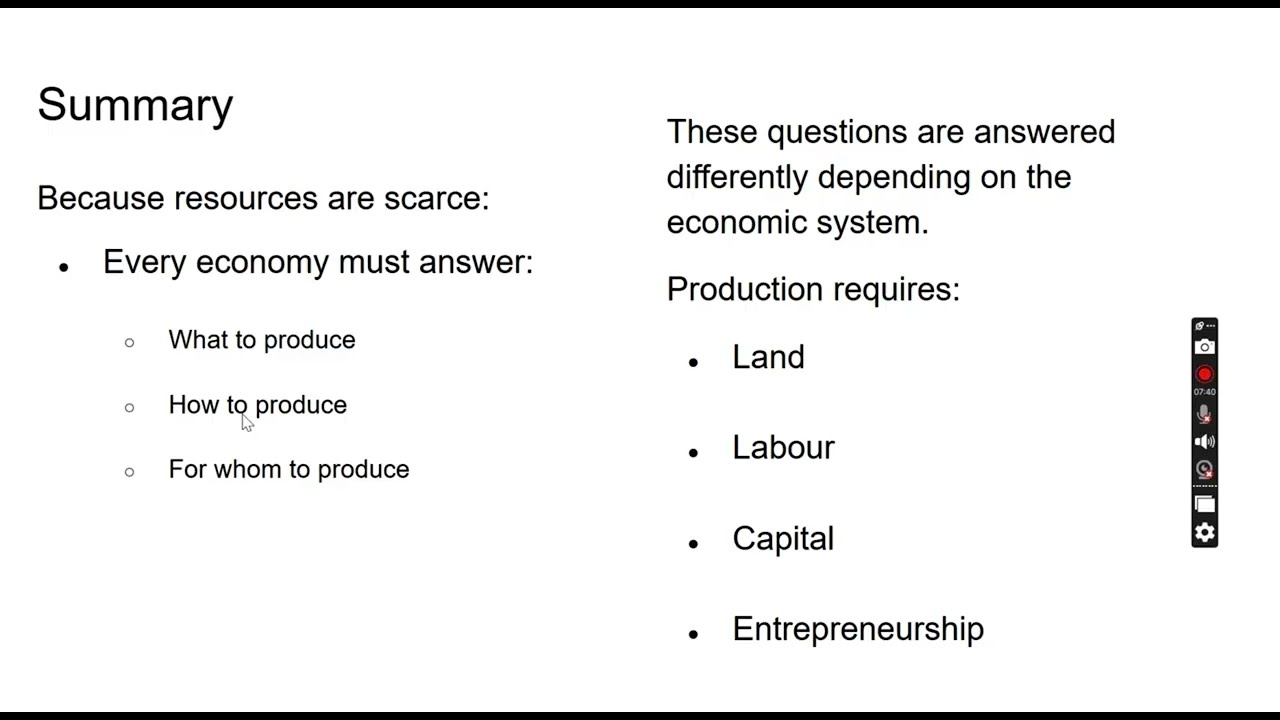The 3 Basic Economic Questions & Economic Systems Explained (2/7)