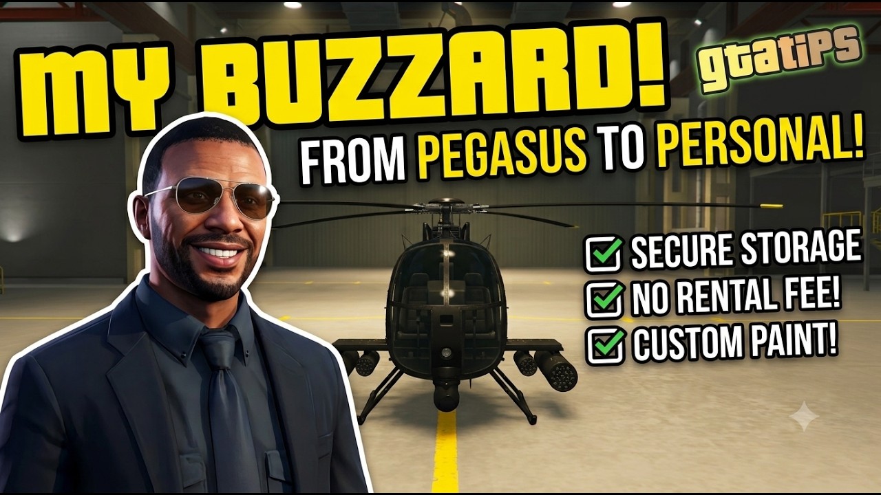 GTA V Online. Convert your Pegasus Buzzard to Personal CEO Buzzard.