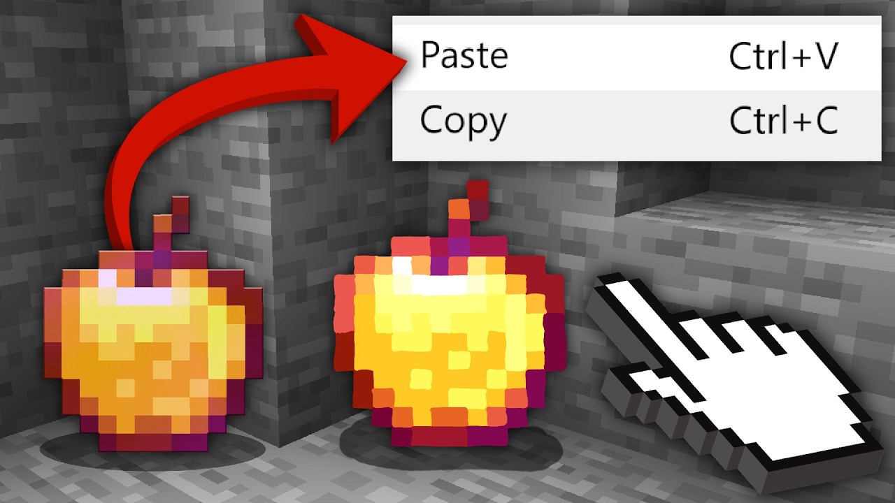 MINECRAFT pero PUEDO COPIAR Y PEGAR ITEMS...