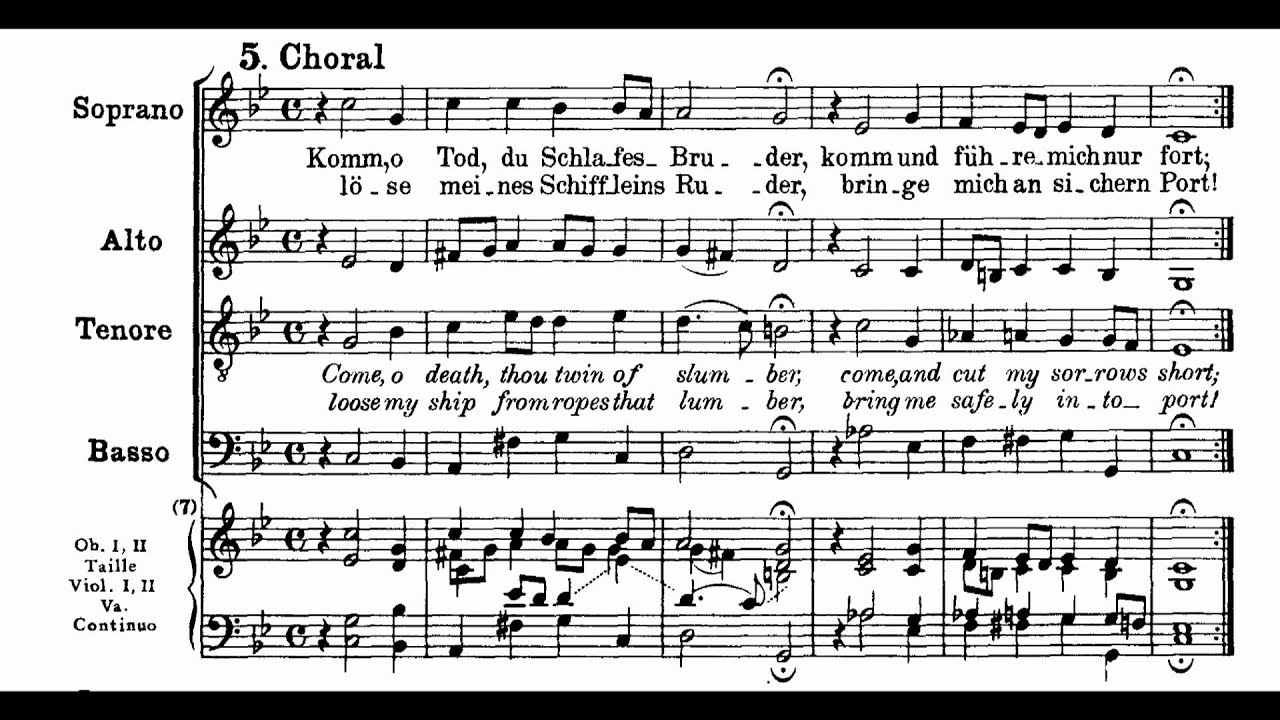 Bach BWV 56-5 Komm, Tod, du Schlafes Bruder
