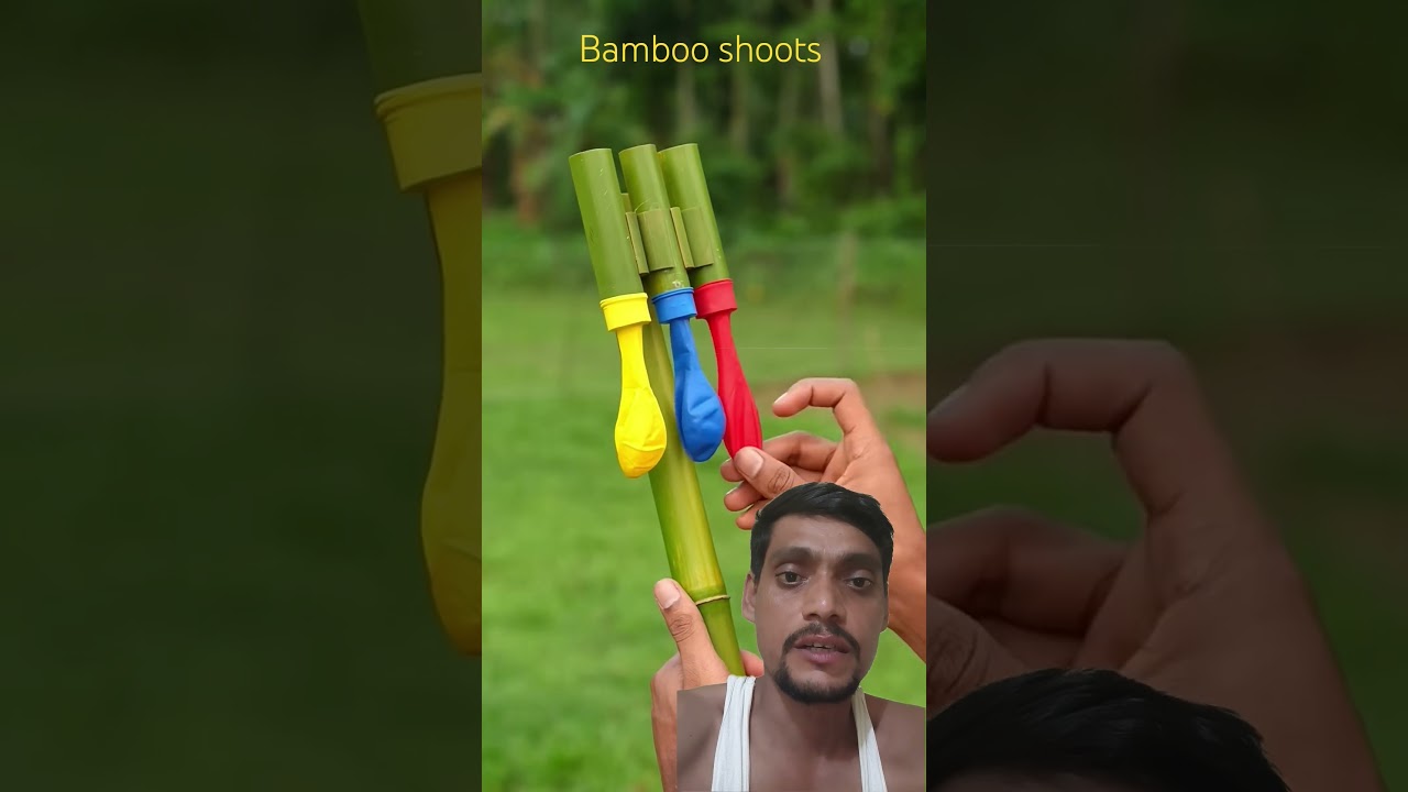 DIY Bamboo Creations with new Three Clour Balloone Slingshots #Bamboo #Bambooart #bambooblade
