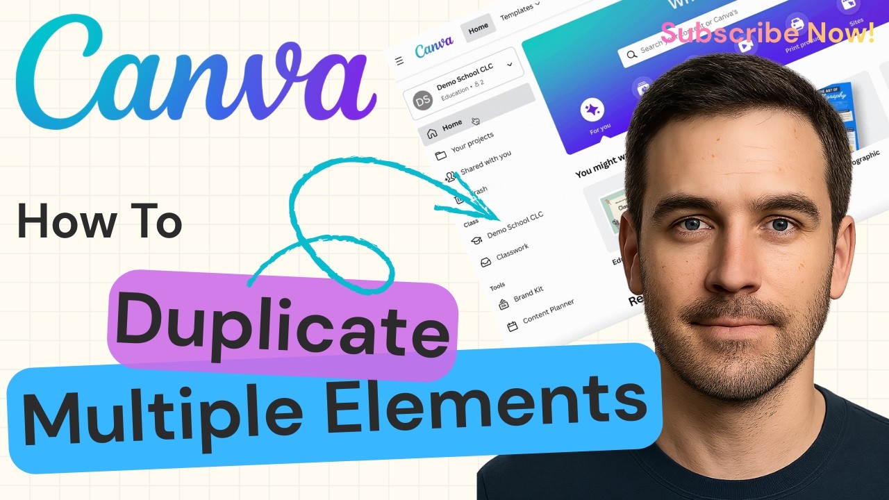 How to Duplicate Multiple Elements in Canva | Group & Copy Tutorial 2026