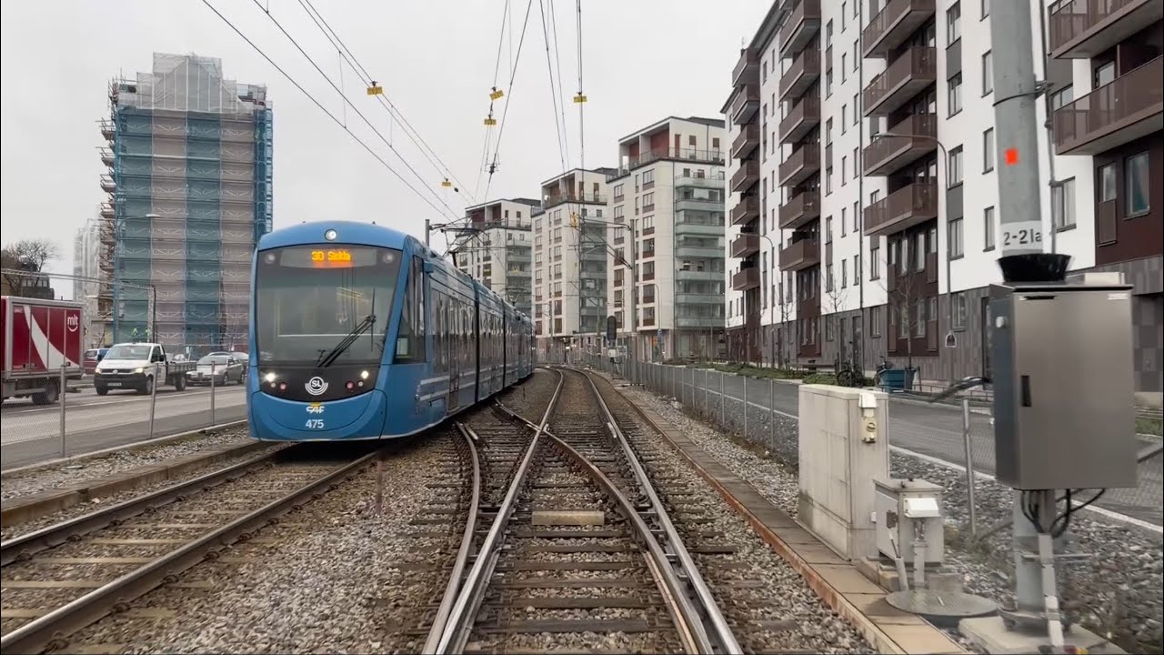 Stockholm Tram Tvärbanan Line 30 Driver View 