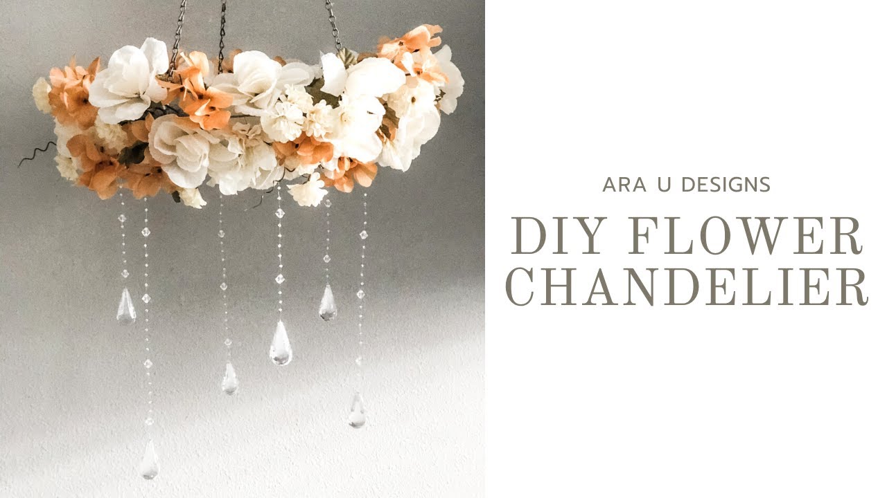 How to Make An Obsessed-Worthy DIY Flower Chandelier!