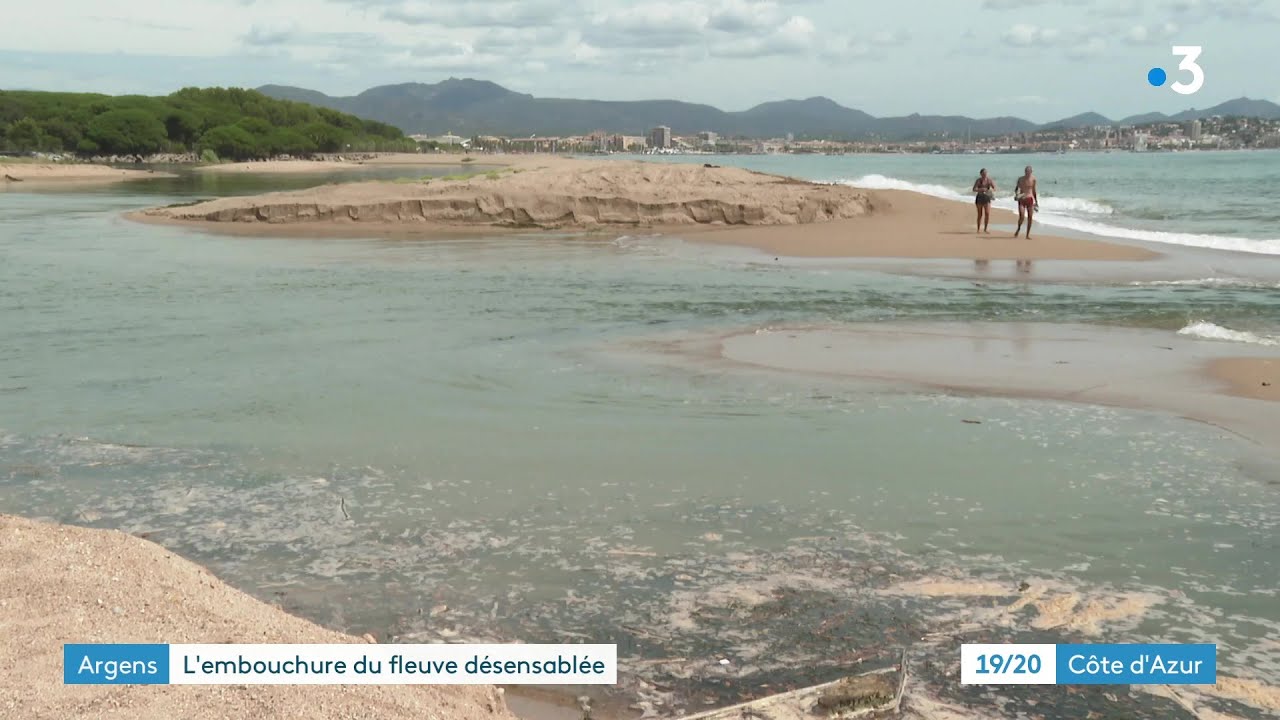 Saint Aygulf (Var) : l'Argens désensablé