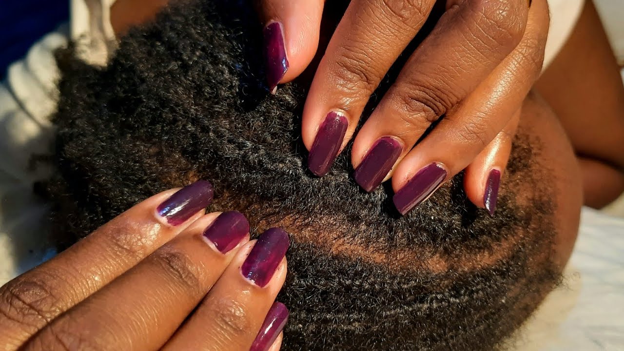 ASMR~Deep Concentration Scalp Scratching with Blowing Sounds while undoing cornrows#asmr#relaxing