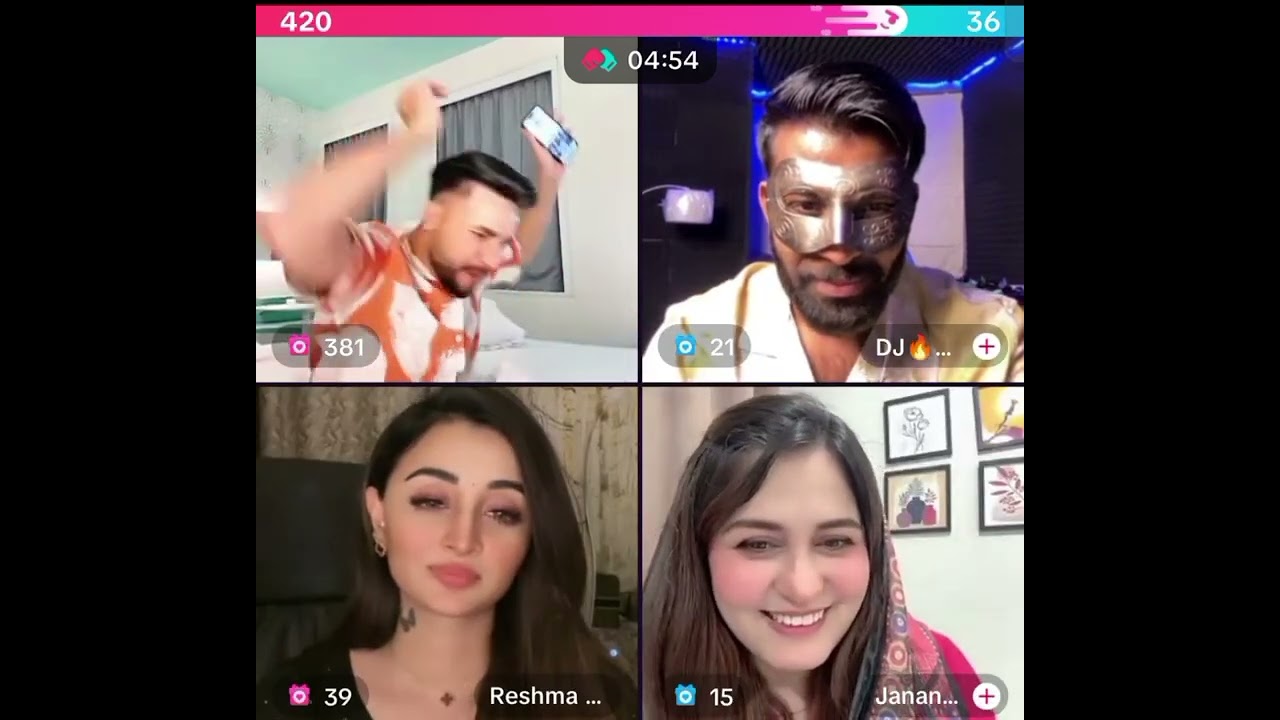 waliullah very funny tik tok live with sana koko #nimra#janan#reshma #dj