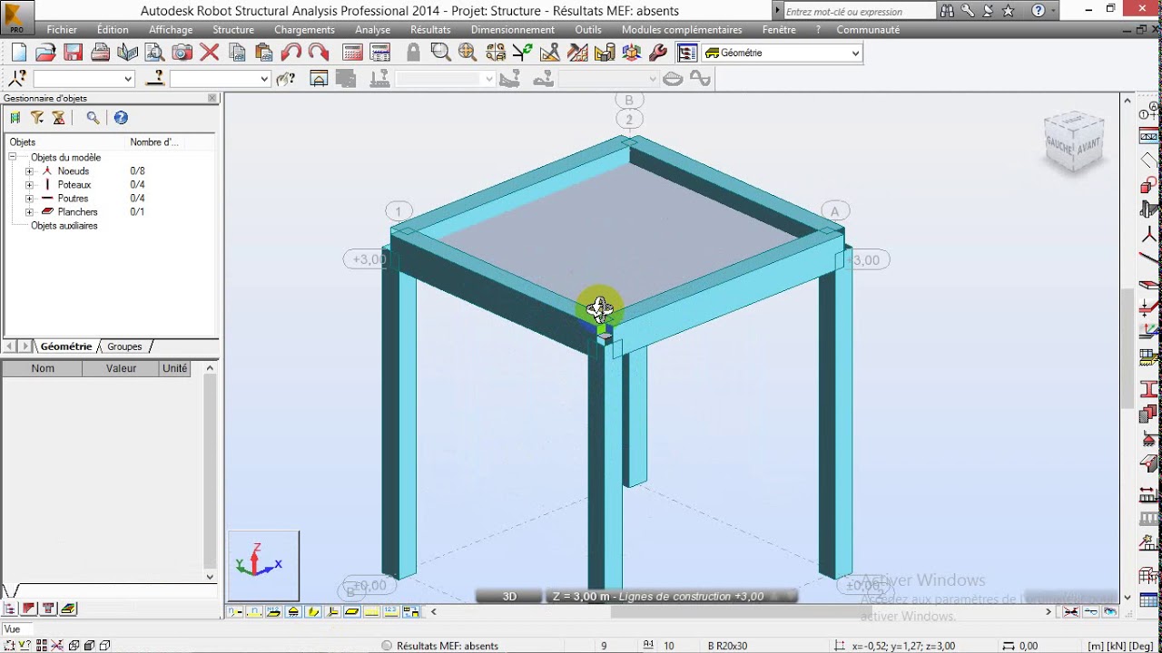 MODELISATION ET DIMENSIONNEMENT D'UNE DALLE PLEINE AVEC ROBOT STRUCTURAL ANALYSIS