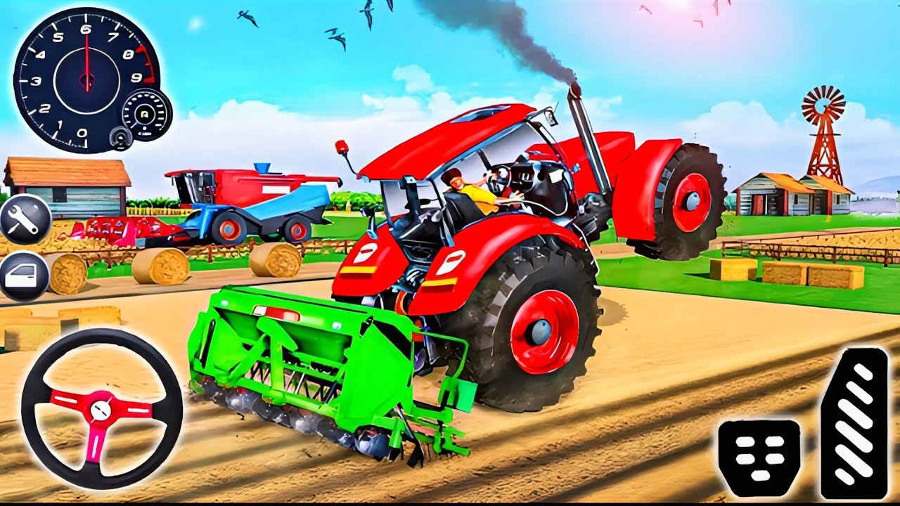 Modern Tractor Farming Driving Simulator 3D - New Tractor Games - Android Gameplay 
