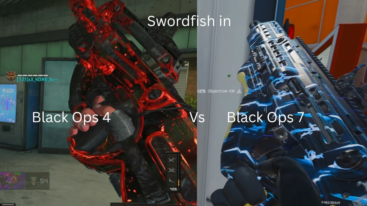How do the Swordfish In BO4 and BO7 compete against each other