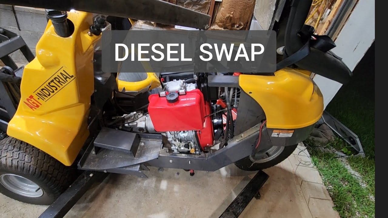 AGT Loader Predator Gas to 10HP Diesel Engine conversion