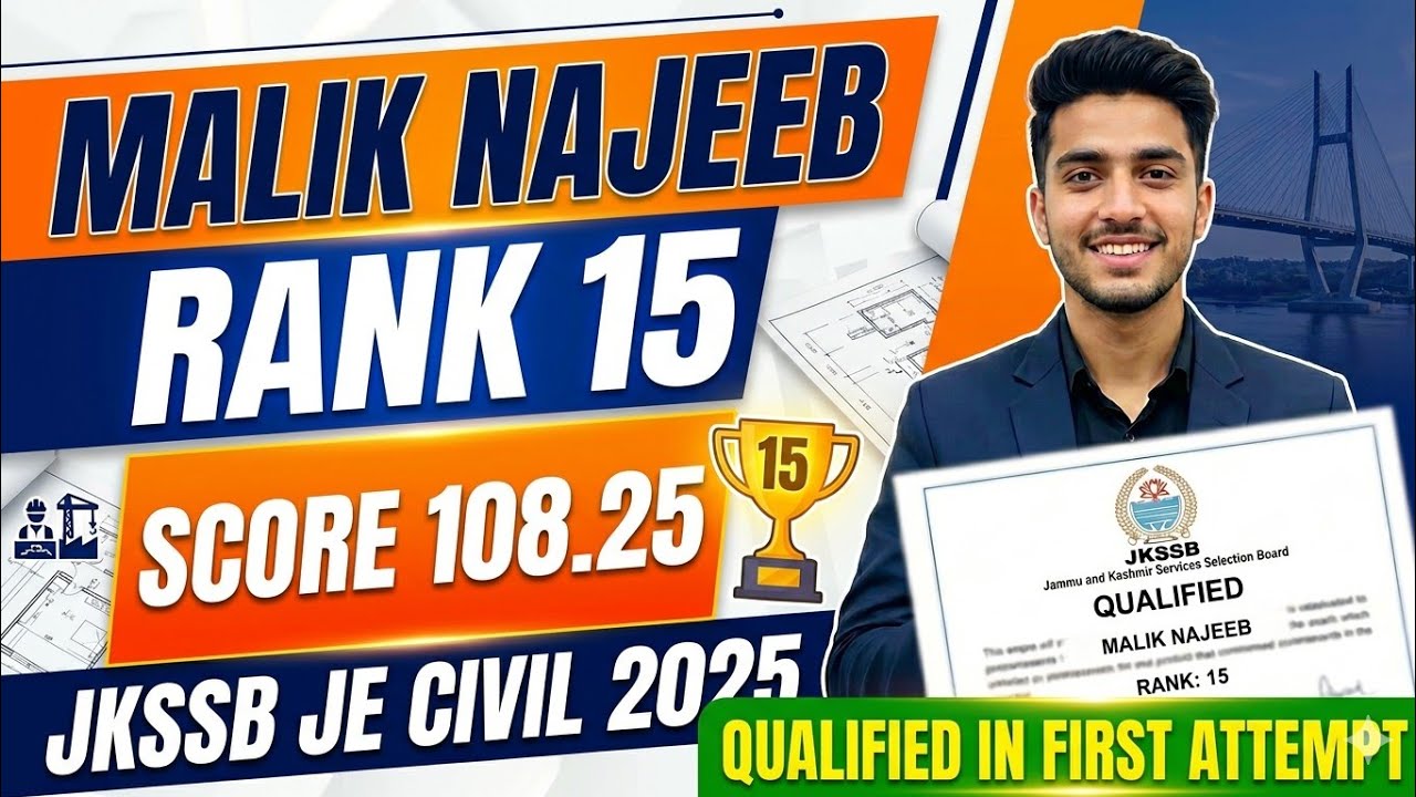What it Takes to Score 108.25/120 | JKSSB JE Civil 2025 Success Story.