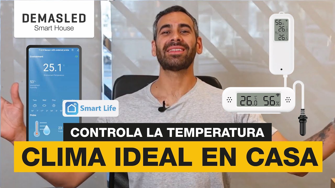 Recibe alertas antes de que algo salga mal en tu casa | Sensor de temperatura y humedad WiFi🏡