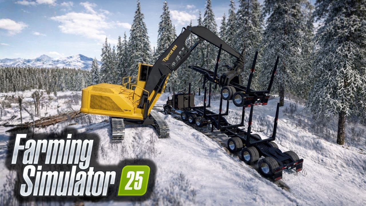 Deep Snow Logging Trucking | Farming Simulator 25 - Heavy Machinery
